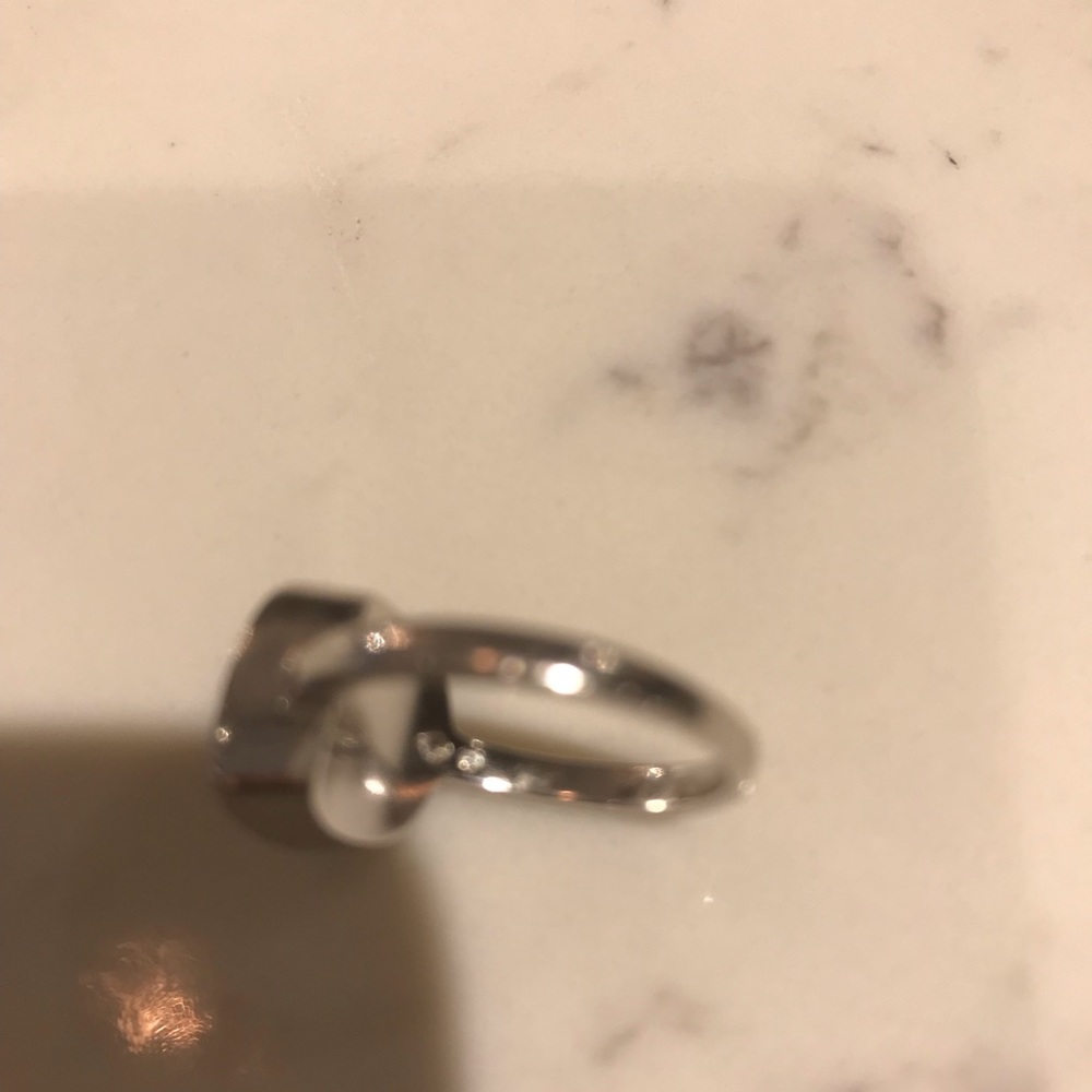 - Sterling and Swarovski Ring🌺 smoky Topal - Picture 4 of 4